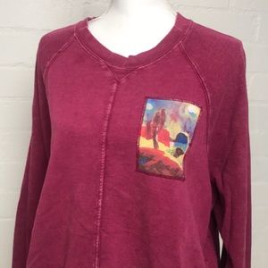 Michael Leu collection watercolor sweatshirt L